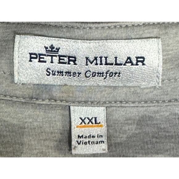 Peter Millar XXL Summer Comfort Polo Shirt Gray Camo Performance Golf Activewear - Picture 5 of 8